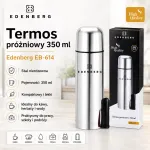 Edenberg Termos próżniowy stal nierdzewna 350 ml srebrny