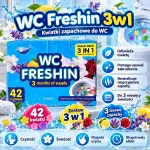 WC Freshin 3w1 kwiatki zapachowe do WC zestaw 42 sztuk