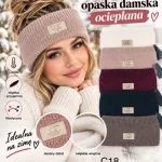Opaska damska ocieplana miękka i elastyczna na zimę