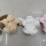 Brelok pluszowy królik miękki wstążka mix kolorów