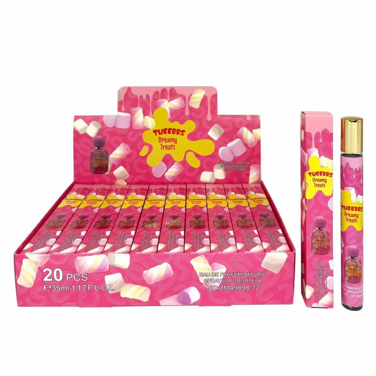 Perfumetka Dreamy Treats 35ml w różowym opakowaniu z motywem pianek marshmallow