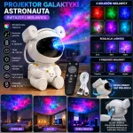 Projektor galaktyki Astronauta LED z pilotem i regulacją jasności