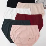 Majtki damskie bawełniane z koronką w zestawie 6 kolorów XL-XXXL