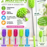 Szczotka teleskopowa do kurzu z mikrofibry 17-75 cm mix kolorów