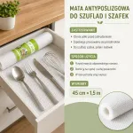 Mata antypoślizgowa do szuflad i szafek 45x150 cm biała