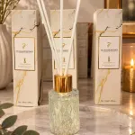 Dyfuzor zapachowy 50 ml z patyczkami szklany z złotą nakrętką