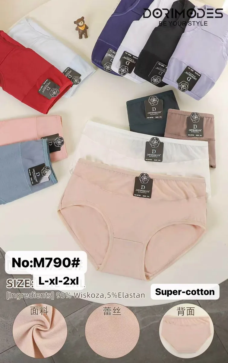 Majtki damskie Dorimodes w różnych kolorach i rozmiarach L-2XL, skład 95% wiskoza, 5% elastan
