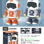 Robot taneczny z podświetleniem i muzyką 21,2 cm pomarańczowo-biały