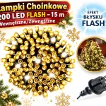 Lampki choinkowe 200 LED flash 15 m do wnętrz i na zewnątrz