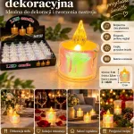 Dekoracyjna świeczka LED z efektem perłowym 5x3,5 cm