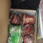 Zestaw 6 sztuk mini kubków z nadrukiem ciastek i słodyczy