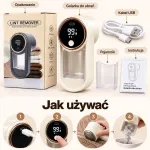 Golarka do ubrań USB z wyświetlaczem LED i pojemnikiem na zmechacenia