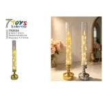 Świeca świąteczna LED z podstawą metaliczną 27 cm