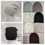 Czapka damska zimowa z wiskozą i angorą w różnych kolorach