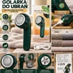 Golarka do ubrań akumulatorowa USB zielona 8W usuwacz zmechaceń