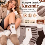 Skarpety damskie kaszmir miękkie ciepłe 35-42 40 par