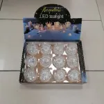Lampki LED Tealight Bezpłomieniowe Transparentne 12 sztuk