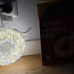 Lampki choinkowe LED 2400 diod 100 m ciepły biały z białym flash