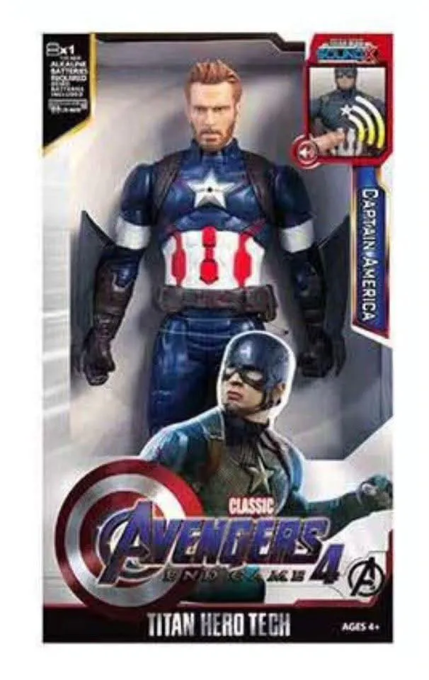 Figurka Captain America w granatowo-czerwonym stroju z tarczą w opakowaniu Avengers Classic