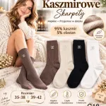 Kaszmirowe skarpety damskie miękkie ciepłe elastyczne