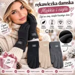 Rękawiczka damska miękka ciepła z podszewką na zimę
