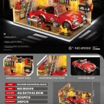 Klocki Retro Garage z czerwonym samochodem 601 elementów