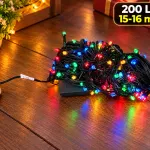 Lampki choinkowe LED multikolor 200 LED 15-16 m z 8 funkcjami