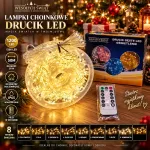 Lampki choinkowe drucik LED 1200 LED 50 m biały ciepły z pilotem