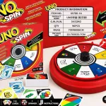 Gra karciana UNO Spin z obrotowym spinnerem 22,7x22,7x5 cm
