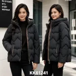 Kurtka damska czarna pikowana KK61241 lekka i ciepła