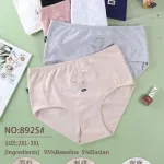 Majtki damskie bawełniane z haftem 2XL-3XL pastelowe kolory