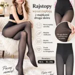 Rajstopy wyszczuplające z majtkami druga skóra czarne M-2XL