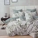 Komplet pościeli 3D 100% satyna bawełniana 200x220 cm z motywem roślinnym