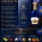 Perfumy Lueur de Vie 100ml granatowo-złote, ekstrakt zapachowy