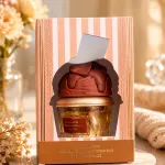 Perfumy 75ml w szklanej butelce z ozdobną zakrętką czekoladową