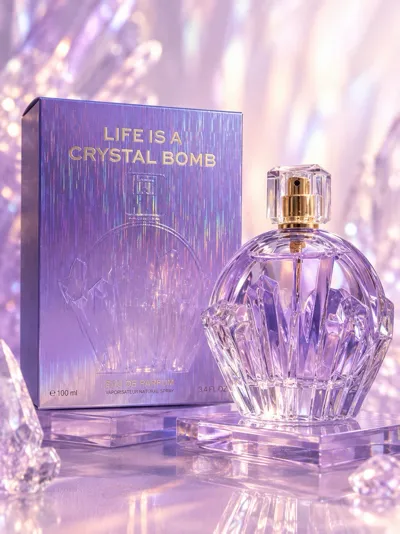 Perfumy Life Is A Crystal Bomb 100ml w kryształowym flakonie i holograficznym opakowaniu