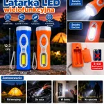 Latarka LED wielofunkcyjna z podwójnym światłem 12,3x4,5 cm