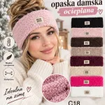 Opaska damska ocieplana Min Min miękka i elastyczna
