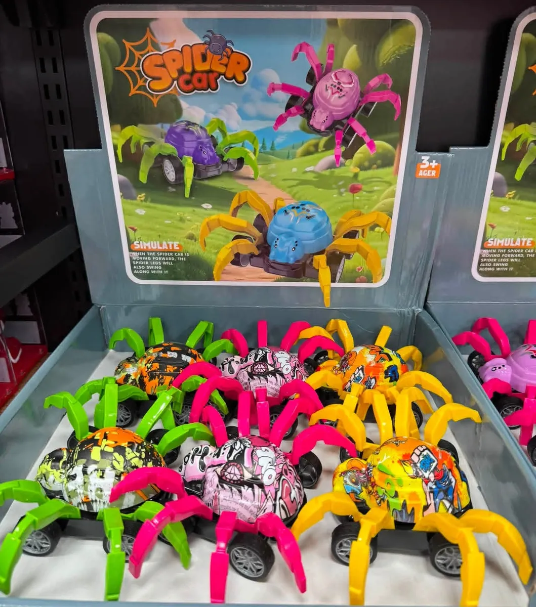 Kolorowe zabawki Spider Car z ruchomymi nogami i czterema kołami w opakowaniu zbiorczym