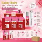 Kathy Kelly zestaw 2w1 perfum roll-on i błyszczyk do ust różowy