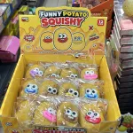 Funny Potato Squishy zabawka antystresowa ziemniak z twarzą mix kolorów
