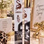 Perfumetka JAMEELA 35ml z motywem lamparta i złotą nakrętką