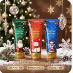 SADOER świąteczny balsam do ciała Shea, granat, kokos 3x100ml
