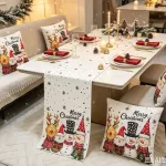 Bieżnik świąteczny Velvet 40x90 cm z nadrukiem Merry Christmas