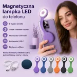 Magnetyczna lampka LED do telefonu z 5 trybami światła i USB-C, mix kolorów