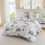 Komplet pościeli 3D 100% satyna bawełniana świąteczna 160x200