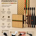 Zestaw 6 szczoteczek do zębów podróżnych z etui stylowy design