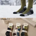 Skarpety męskie Pesail z kaszmirem zielono-szare rozmiar 39-46