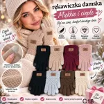 Rękawiczka damska miękka dzianina z obsługą ekranów dotykowych