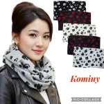 Kominy damskie w mix kolorów z wzorem łapek